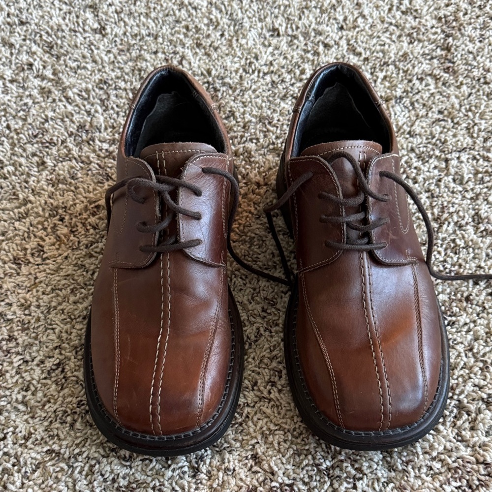 Reaction Kenneth Cole Men's Brown Leather Lace-Up Shoes